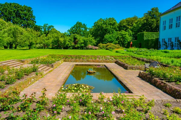 Jardins Verdes Palácio Grasten Dinamarca — Fotografia de Stock