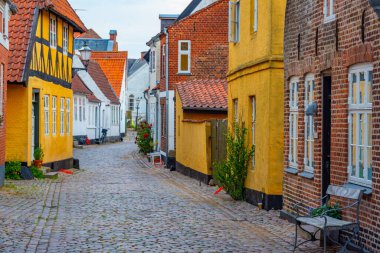Ribe, Danimarka 'nın merkezindeki tarihi cadde.