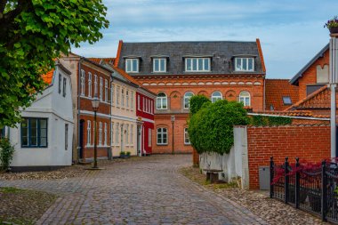 Ribe, Danimarka 'nın merkezindeki tarihi cadde.