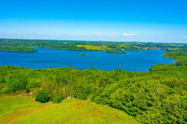 Danimarka 'nın Himmelbjerget bakış açısından Panorama görünümü.