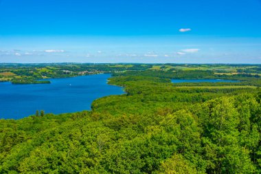 Danimarka 'nın Himmelbjerget bakış açısından Panorama görünümü.