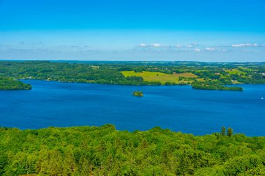 Danimarka 'nın Himmelbjerget bakış açısından Panorama görünümü.