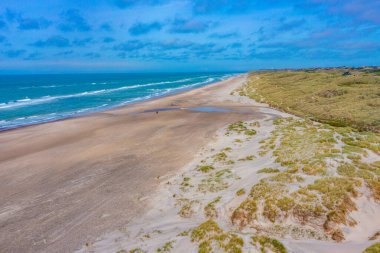 Danimarka 'da Tornby plajı manzarası.