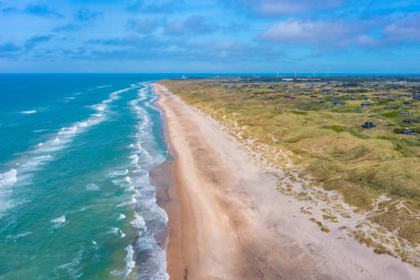 Danimarka 'da Tornby plajı manzarası.