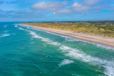 Danimarka 'da Tornby plajı manzarası.