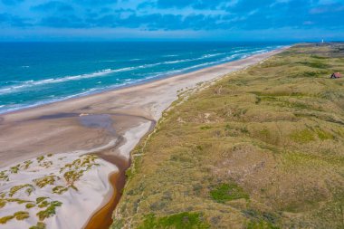 Danimarka 'da Tornby plajı manzarası.