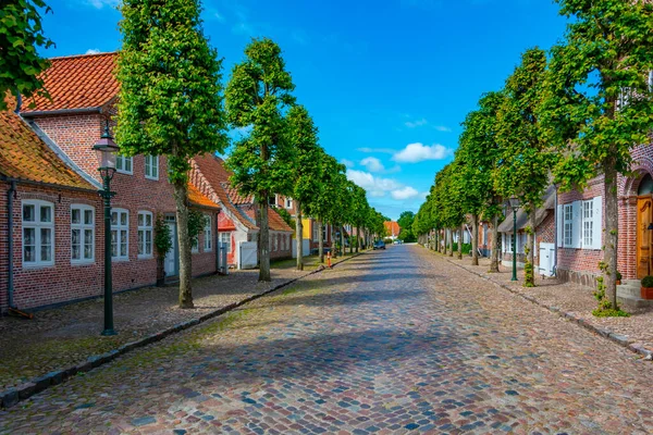 Calle Tradicional Ciudad Danesa Mogeltonder — Foto de Stock