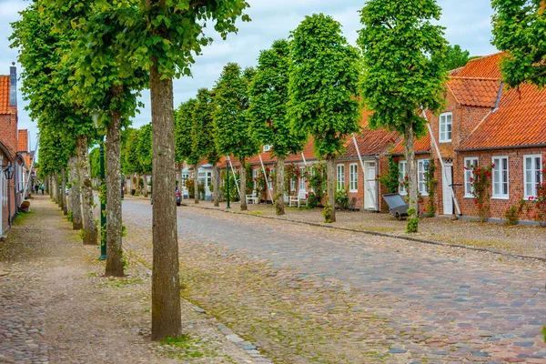 Calle Tradicional Ciudad Danesa Mogeltonder — Foto de Stock