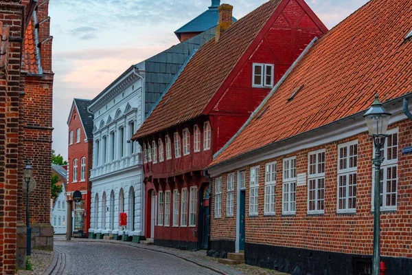 Calle Histórica Centro Ribe Dinamarca — Foto de Stock