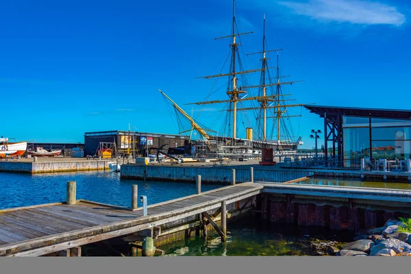 Fregatten Jylland Történelmi Hajó Ebeltoft Dánia — Stock Fotó