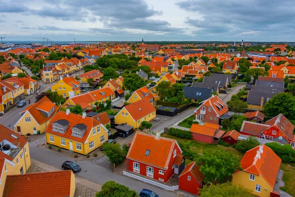 デンマークの町の空中写真 Skagen — ストック写真