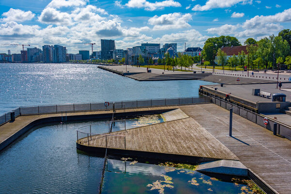 Bathouse on the riverside of Aalborg, Denmark.