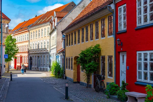 Strada Colorata Nella Città Danese Aalborg — Foto Stock