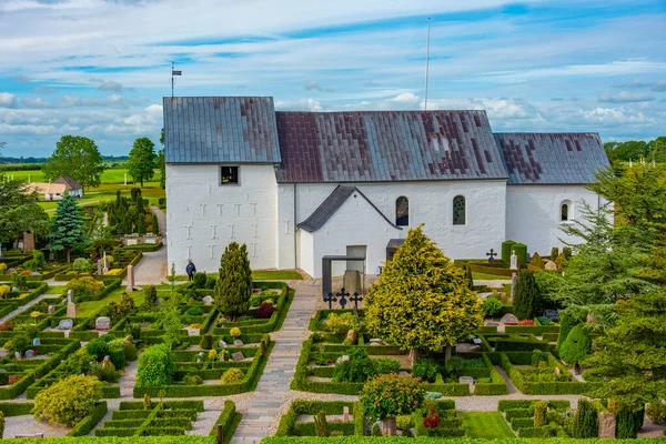 Iglesia White Jelling Dinamarca — Foto de Stock