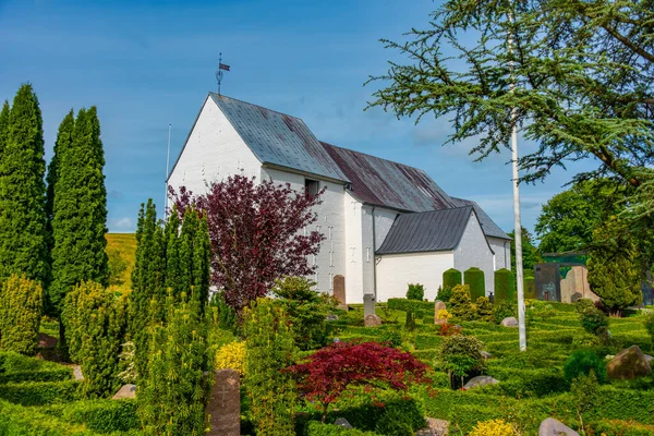 Iglesia White Jelling Dinamarca — Foto de Stock