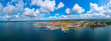 Danimarka 'nın İbne kasabasının hava manzarası.