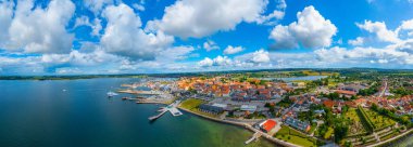 Danimarka 'nın İbne kasabasının hava manzarası.