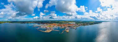 Danimarka 'nın İbne kasabasının hava manzarası.