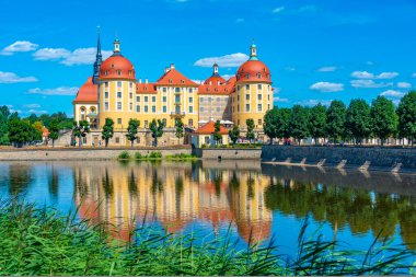 Panorama view of Moritzburg Castle in Germany. clipart