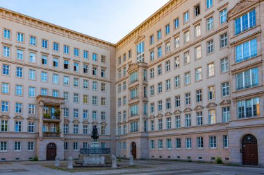 Almanya 'nın Leipzig kentindeki tarihi evler.