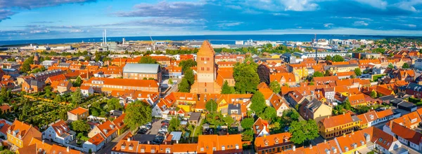 デンマークの町の空中写真 Koge — ストック写真
