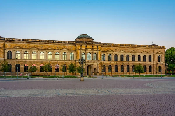 Zwinger Paleis Bij Zonsopgang Dresden Duitsland — Stockfoto