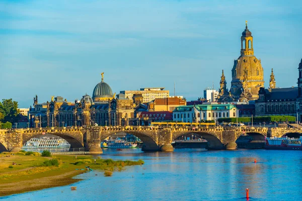 Panorama Utsikt Över Tyska Staden Dresden — Stockfoto