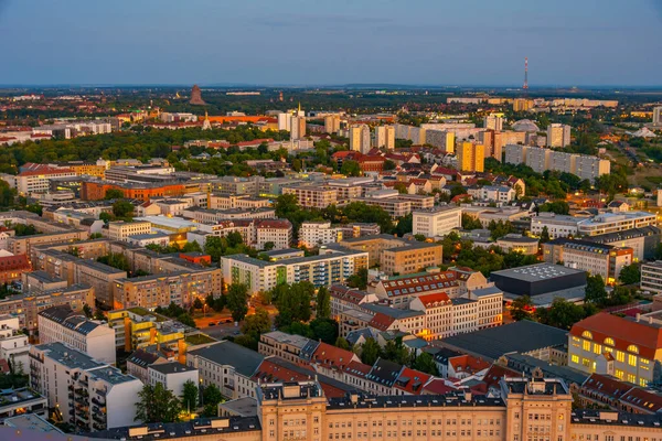 德国莱比锡一个住宅区的空中景观 — 图库照片