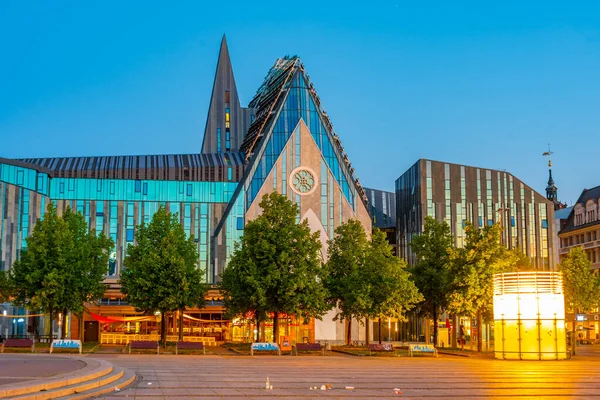 Vista Del Amanecer Universidad Leipzig Alemania — Foto de Stock