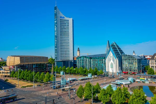 Luchtfoto Van Universiteit Van Leipzig Duitsland — Stockfoto