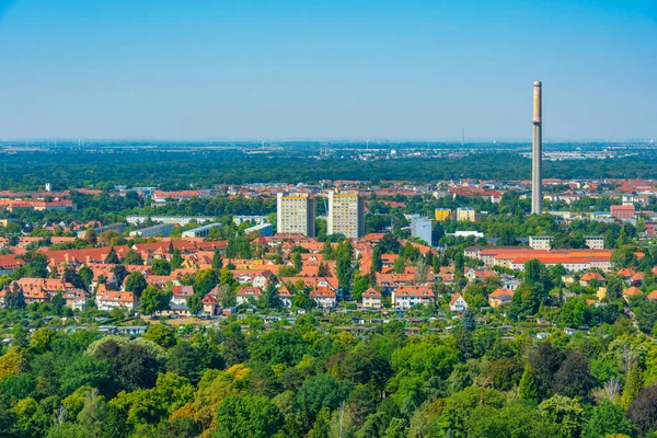 Vista Aérea Barrio Residencial Leipzig Alemania —  Fotos de Stock
