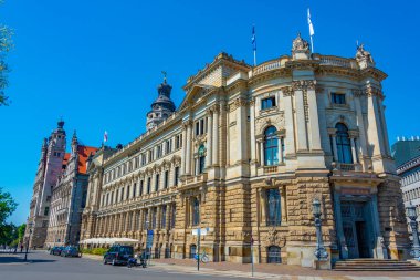 Alman kenti Leipzig 'deki Deutsche Bank.