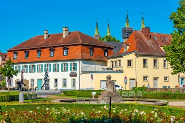 Bamberg şehri Almanya 'daki Geyersworth bahçelerinden izlendi.