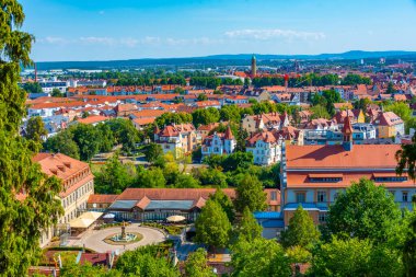 Alman şehri Bamberg Panorama Manzarası.