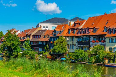 Alman kasabasının küçük Venedik bölgesi Bamberg.