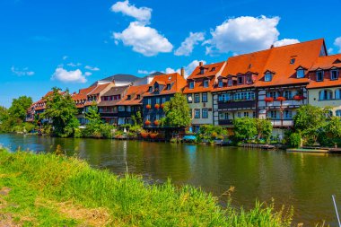 Alman kasabasının küçük Venedik bölgesi Bamberg.