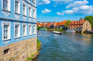 Alman kasabasının küçük Venedik bölgesi Bamberg.
