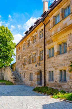 Almanya 'daki Veste Coburg şatosunun avlusu.