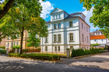 Alman şehri Coburg 'da renkli bir villa.