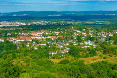 Alman kenti Bamberg 'in havadan görünüşü.