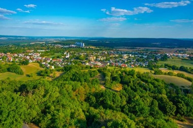 Alman kenti Bamberg 'in havadan görünüşü.