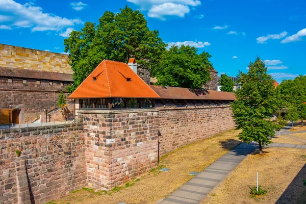 Uitzicht Middeleeuwse Vesting Van Duitse Stad Nurnberg — Stockfoto