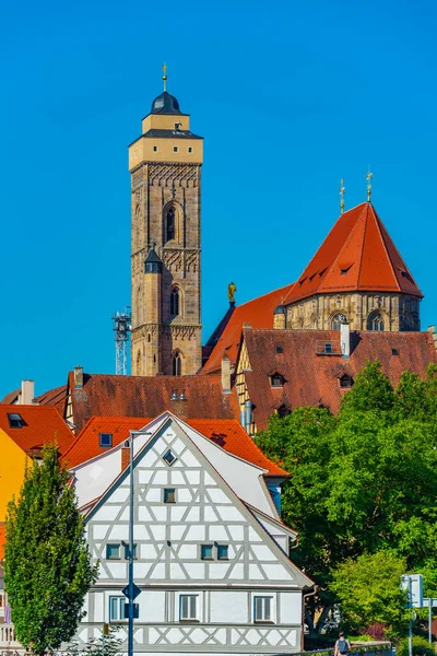 Alman kasabası Bamberg 'deki Liebe Frau Kilisesi.