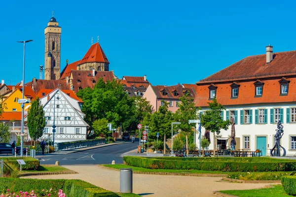 stock image Cityscape of Bamberg viewed from Geyersworth gardens in Germany.