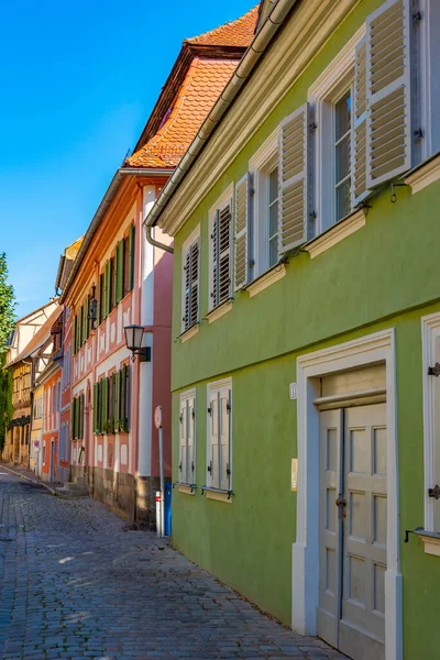 Veduta Una Strada Nel Centro Storico Della Città Tedesca Bamberga — Foto Stock
