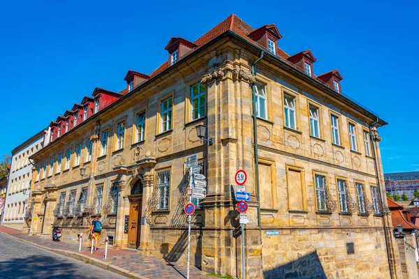 Utsikt Över Gata Den Gamla Staden Bamberg — Stockfoto