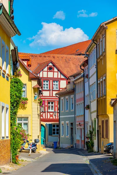 Vue Une Rue Dans Vieille Ville Allemande Bamberg — Photo