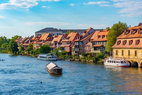 stock image Little Venice district of German town Bamberg.