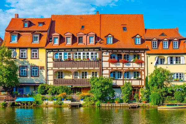 stock image Little Venice district of German town Bamberg.