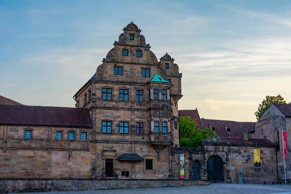 stock image Sunset view of Historical Museum Bamberg in Germany.